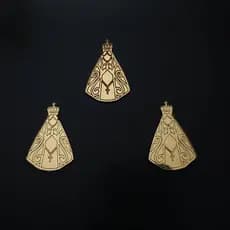 Aplique Santa Nossa Senhora 4cm Acrílico Espelhado - Kit com 10 unidades