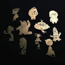 Aplique DIVERTIDAMENTE PERSONALIZADO Acrílico Espelhado Dourado 4 CM - Kit com 10 UNIDADES