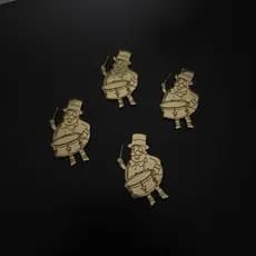Aplique Mundo Bita 4cm Acrílico Espelhado DOURADO - Kit com 10 unidades
