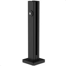 Torre Guarda Corpo Coluna Pinça Preto 30cm Para Vidro 1 Furo