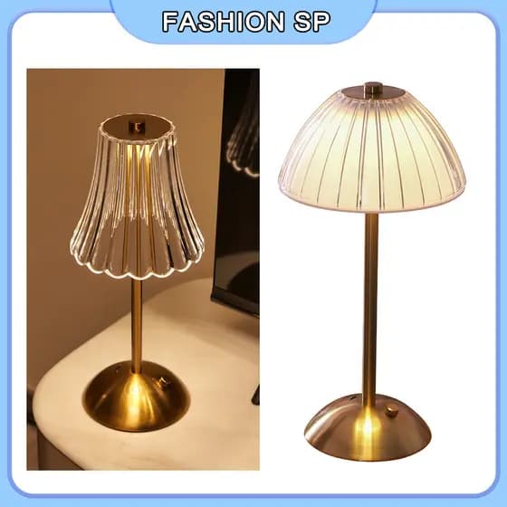 Lâmpada De Mesa LED De Metal Retrô Lâmpada De Mesa De Atmosfera Quente Lâmpada De Cabeceira Recarregável Por USB