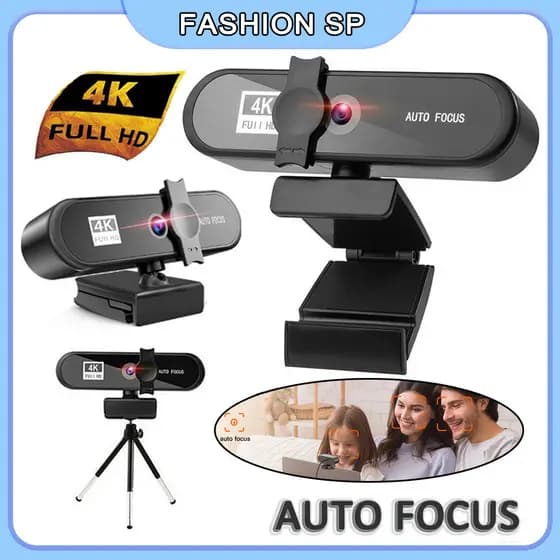 Câmera De Videoconferência Para Laptop Com Webcam 4k E Suporte