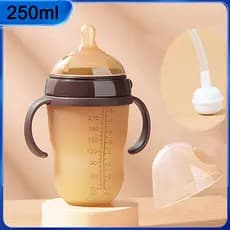 250ml/10ML Mamadeira De Silicone Anti-cólicas Com Toque Naturalwate Imitando Bico De Leite Materno Anticólica E Refluxo