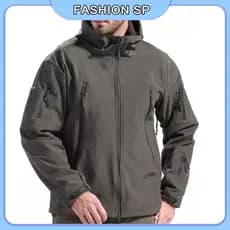 Jaqueta Tática Impermeável Masculina Com Pele Macia Shark