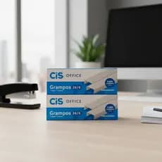 Kit com 2 Caixas de Grampos 26/6 Galvanizados CIS – 5.000 Unidades Cada