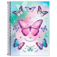 Caderno Universitário Espiral Daisy 1 Matéria 80 Folhas Tilibra