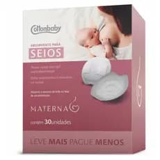 Absorvente Para Seios 30 Un Cottonbaby