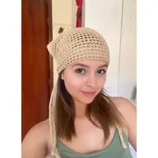 Lenço bandana de tricô ponto crochê varias cores moda verão cropped peça multiuso 4 em 1 mini turbante e saida de praia