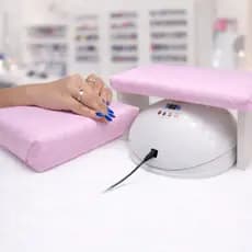 Kit Apoio de Mão e Punho Para Manicure + Almofada de Descanso para Mãos Nail Designer Salão de Beleza Luxuoso e Moderno