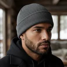 Touca Cinza Escuro Lisa de Frio Unissex Gorro Adulto Inverno Tricô Confortável Moda Casual Estilosa