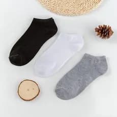 Meias Masculinas De Cor Sólida De Barco Casuais Versáteis Curtas Absorventes De Suor Verão Fino Corte Baixo Boca Rasa In