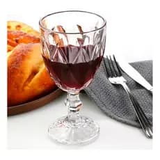 Jogo de 6 Taças Diamante Vidro Transparente Furtacor - Elegância e Sofisticação em Design Diamante