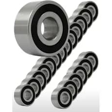 Kit 50 Rolamentos Ventilador Profissional 608 2RS 8X22X7 Aço Cromo Alta Rotação Vedado Borracha