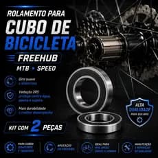 Kit 2 Rolamentos 15287 Para Cubo De Bicicleta Freehub MTB Speed Bike Vzan Shimano Everest Novatec D792SB Freehub