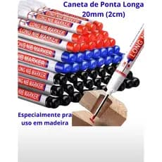 Caneta Marcadora Ponta Longa 20mm Para Furo Profundo Madeira Metal À Prova D'agua Carpinteiro Multiuso