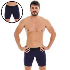 Cueca Boxer Ciclista Comprida Box Longa Conforto Não Enrola Poliéster Microfibra