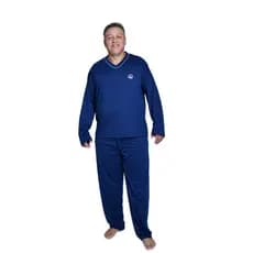 Pijama Masculino Plus Size Longo Inverno Calça e Blusa Gola V