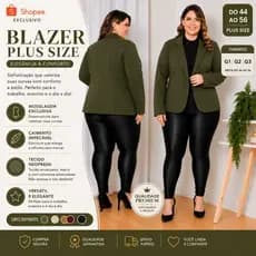 Blazer Max Plus Size Neoprene Terno feminino