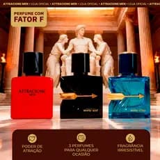 Perfume Attracione Men Kit Adonis Citrus, Adonis Goat e Attracione Men  - LANÇAMENTO
