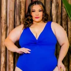 Body Maio Plus Size Feminino Costa Nua Alça Larga Moda Praia