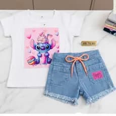 KIT /DE 2 PEÇAS , BERMUDA,REGATA ROPA INFANTIL,D DE 2 ATE 6 ANOS TOP DE LINHA,