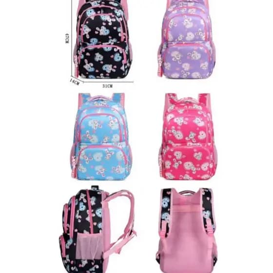 Mochila Grande Nylon Impermeável Escolar Faculdade Femenina