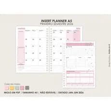 Planner Organizacional 2026 (Janeiro a Junho) Capa Dura A5 120g