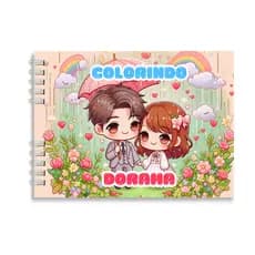 Livro de Colorir DORAMA - CAPA DURA - Desenhos Fofinhos - Jovem - Teen