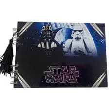 "Livro de Colorir Star Wars - 50 Páginas A5, Capa Dura Laminada, Papel 90g | Para Fãs da Saga!"
