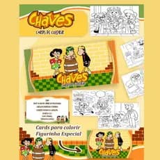 "Kit Card Surpresa Chaves com Mini Lápis de Cor  Chaveiro e Lápis de Cor! Tem Mais Temas nas Variações!"