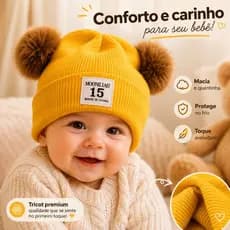 Touca Bebê Recem Nascido Confortável Antialérgico