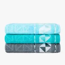 Kit 3 Toalhas de Banho Banhão Gigante Luxo Diamante 74x150cm Toque Mágico Toalhas