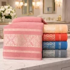 Kit 3 Toalhas de Banho Banhão Gigante Luxo Mônaco 74x150cm Toque Mágico Toalhas