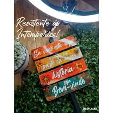 Placa para Jardim Metálica Resistente às Intempéries Alto Impacto Personalizável