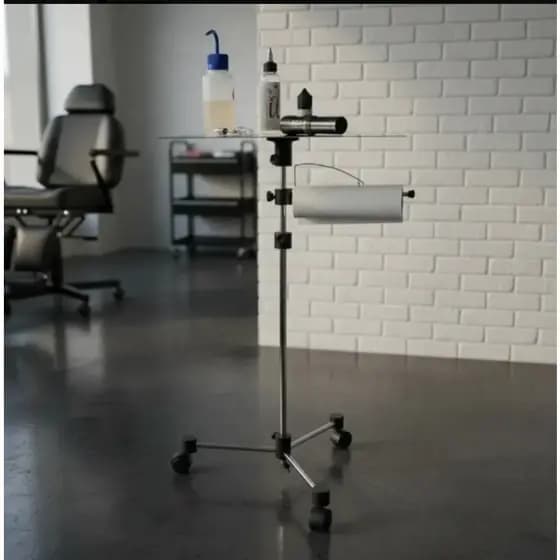 Bancada Auxiliar para Tattoo Tatuagem Estética Profissional Carrinho de Trabalho Mesa de Mayo com porta toalha de papel