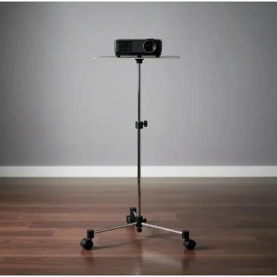 Suporte para Projetor Notebook  Tripé Profissional Pedestal em Aço Inox Altura Ajustável Desmontável Portátil
