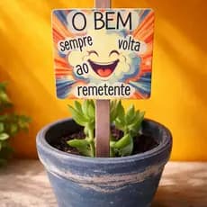 Plaquinhas Decorativas Kit x 20 Jardim Enfeite Vasos Suculentas Resitente ás Intempéries