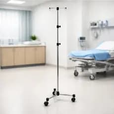 Suporte Para Soro em Aço Inox com Rodas Portátil Profissional Tripé Pedestal