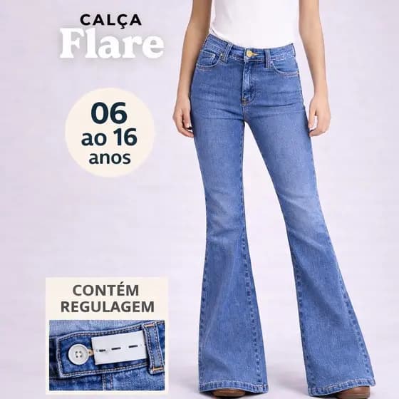 Calça Flare Country boiadeira com Elastano
