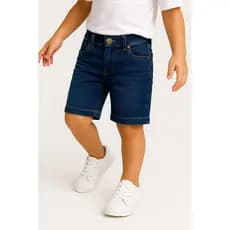 Short Bermuda jeans com elastano menino