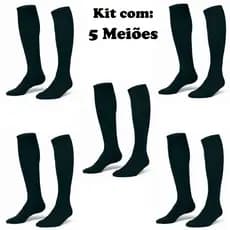 Kit 5 Meia Meião Infantil Futebol Profissional Anatômico Longo Macio