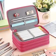 Estojo Escolar/Estojo Box Quatro Camadas Com 72 Furos