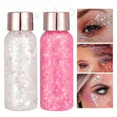 Glitter em Gel Facial e Corporal Infantil e Adulto Maquiagem Glow Power Carnaval Bloco
