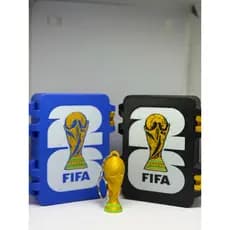 Porta Figurinhas Álbum Copa do Mundo 2026 Caixa de Figurinha Estojo Organizador de Cards Futebol Álbum de figurinhas