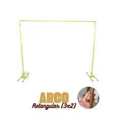 Suporte de Festa 3x2 Arco Retangular Cortina de Festa Decorativo Estrutura Desmontavel Eventos
