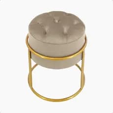 PUFF ARGOLA CAPITONÉ BANQUETA BANCO DE MESA PENTEADEIRA LUXO VARIAS CORES DECORAÇÃO