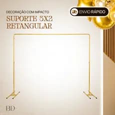 Suporte de Festa 3x2 Arco Retangular Cortina de Festa Decorativo Estrutura Desmontavel Eventos