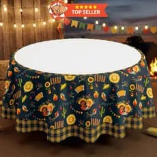 Toalha de Mesa 4 Lugares Redonda 150x150 Coleção Festa Junina (PREMIUM) Festa, Bar, Boteco, Eventos