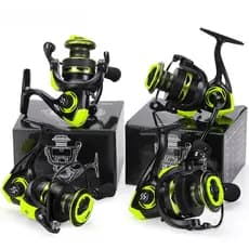 70KG Molinete De Pesca Carretel De Pesca 5.2 : 1 Giratório 1000-7000 Com Cabo EVA Amarelo Escuro