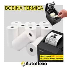 Kit Bobina 80x40 Para Impressora Térmica De Cupom Branca Fácil De Instalação Envio Rápido Original